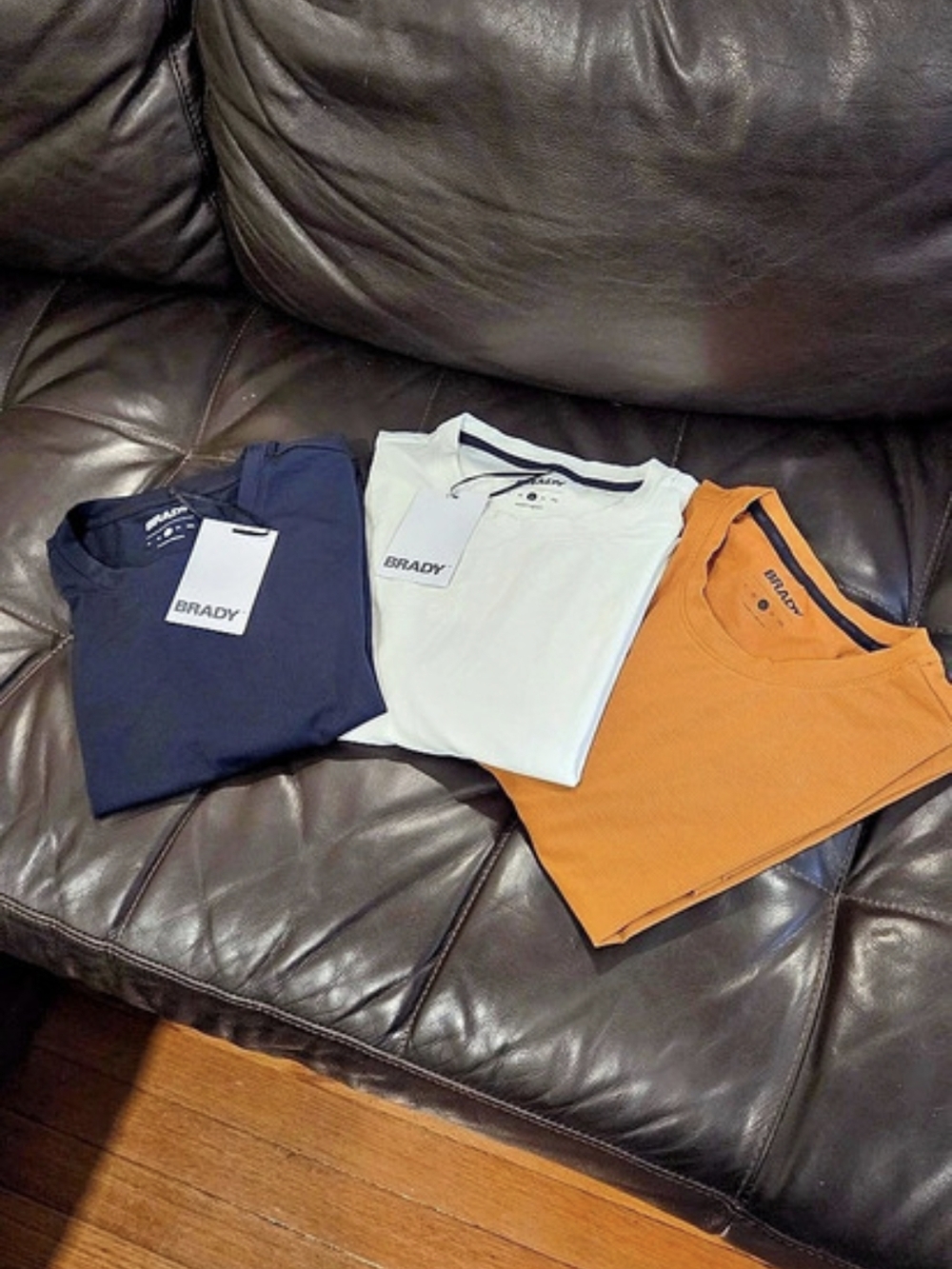 BRADY Tough Touch Train Short Sleeve Men's 3-Piece Tee Set Medium